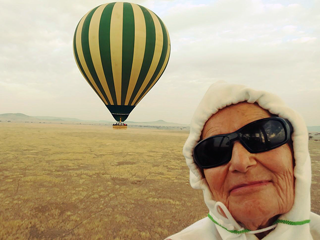 Hot air balloon above the Serengeti
