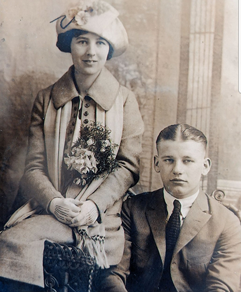 LeRoy and Hazel Scheidelman Wedding day
